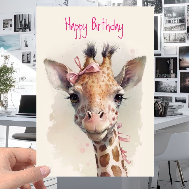 Cool Cute Giraffe - Funny Happy Birthday Card (Creator Uploaded)