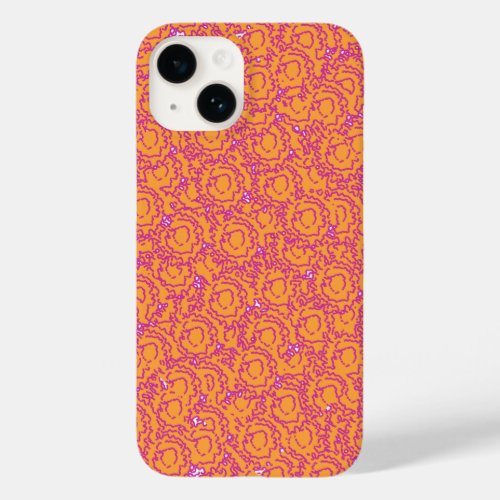 Cool cute girly swirls pink and orange pattern Case_Mate iPhone 14 case
