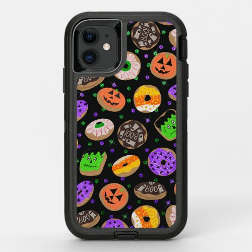 Cool Cute Glitter Confetti Donuts Halloween OtterBox Defender iPhone 11 Case