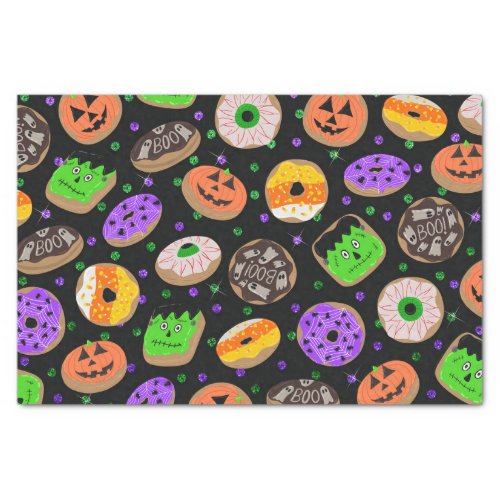 Cool Cute Glitter Confetti Donuts Halloween Tissue Paper