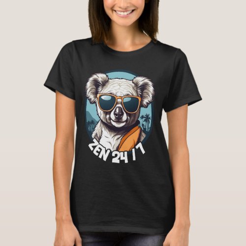 Cool Cute Koala In Zen Unisex T_Shirt 