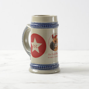 Cool Cute Modern Simple Dad First Fathers Day Beer Stein