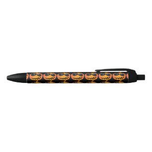Cool Cute Orange Halloween Pumpkin Pattern Pen