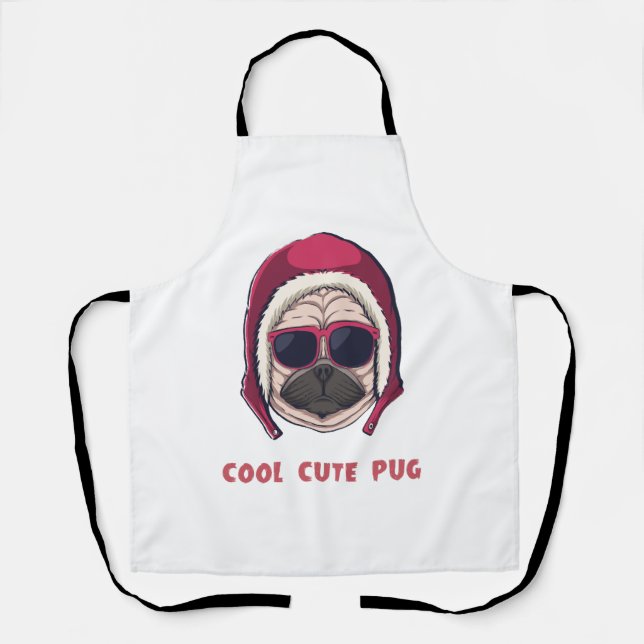 Cool Cute Pug Apron (Front)