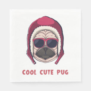Cool Cute Pug Napkins