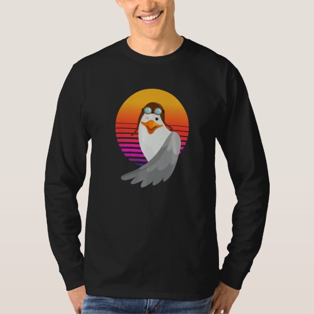Cool Cute Seagull Ocean Sea Bird Animal Wing Gestu T-Shirt (Front)