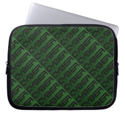Cool Cyber Graphic Green Laptop Sleeve