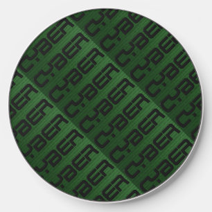 Cool Cyber Text Pattern Green  Wireless Charger
