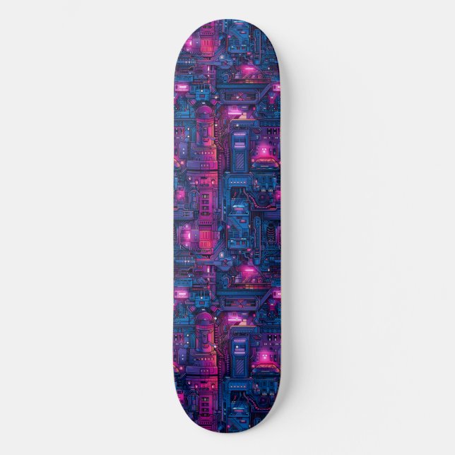 Cool Cyberpunk Anime Japanese Designed Skateboard (Front)
