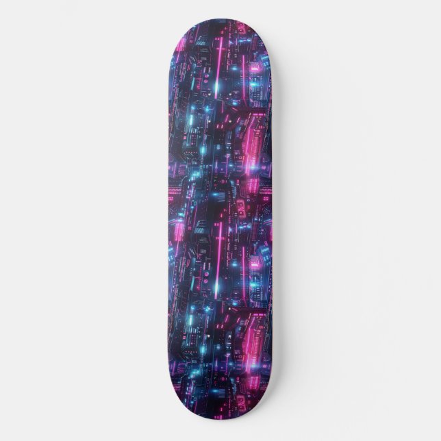 Cool Cyberpunk Anime Japanese Designed Skateboard (Front)