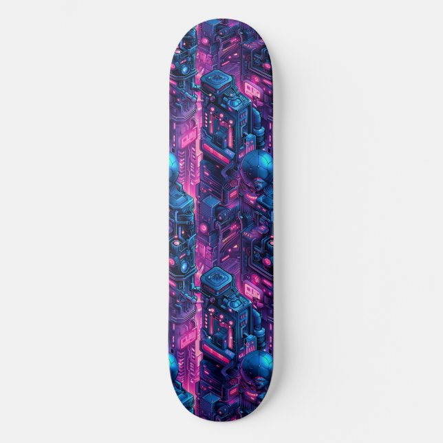 Cool Cyberpunk Anime Japanese Designed Skateboard (Front)
