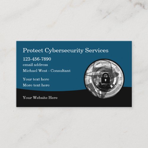 Cool Cybersecurity Business Services  Business Card
