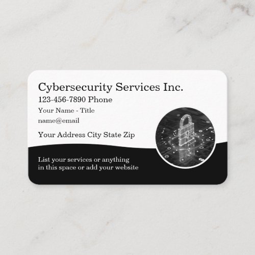 Cool Cybersecurity Theme Business Cards