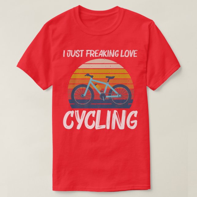 Cool Cycling Design For Men Women Biking Bicycle C T-Shirt (Design Front)