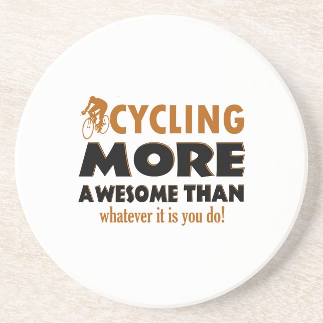 Cool cycling designs drink coaster (Front)