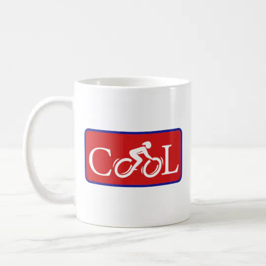 Cool cyclist bike rider racing bike coffee mug | Zazzle.com