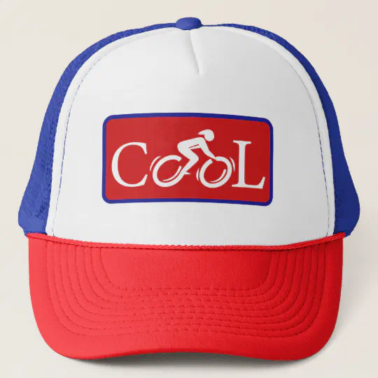 Cool cyclist bike rider racing bike trucker hat | Zazzle.com