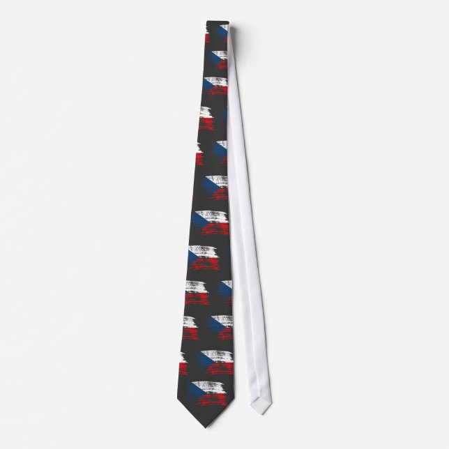 Cool Czech flag design Neck Tie (Front)