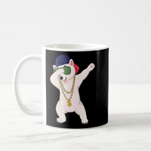 Cool Dabbing Dancing Polar Bear Wear Sunglasses Ha Coffee Mug