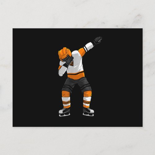 Cool Dabbing Ice Hockey Art For Men Boys Ice Hocke Postcard