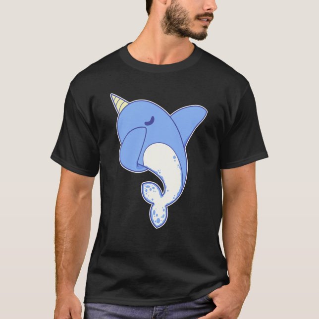 Cool Dabbing Narwhal T-Shirt (Front)