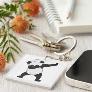 Cool Dabbing Panda Keychain