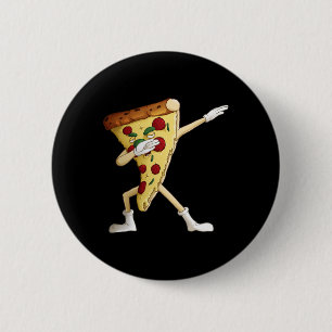 Cool Dabbing Pizza Funny Italian Pie Hip-hop Dance Button