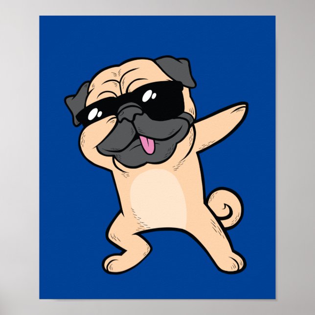 Cool Dabbing Pug Poster (Front)