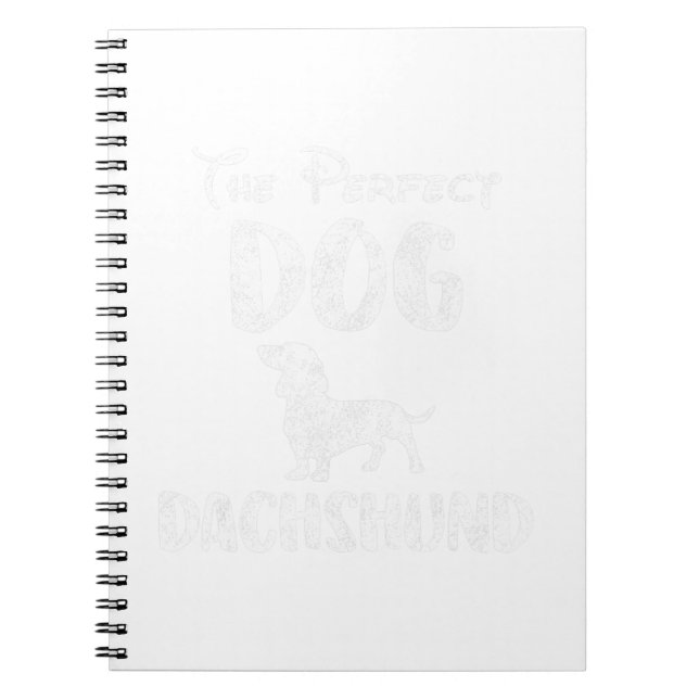 Cool Dachshund Puppies Saying Perfect Dachshund. P Notebook (Front)