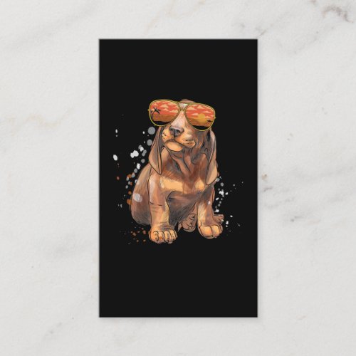 Cool Dachshund with Sunglasses Dog Business Card