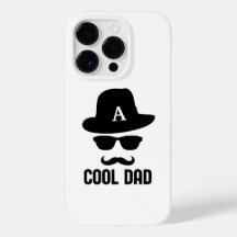 Cool Dad Best DAD Ever black and white monogram