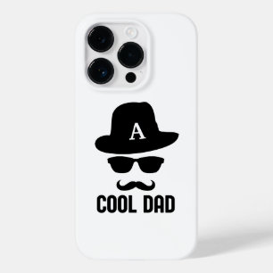 Cool Dad Best DAD Ever black and white monogram Case-Mate iPhone 14 Pro Case