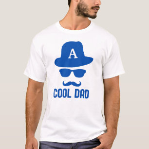 Cool Dad Best Dad Ever fun custom Monogram hat T-Shirt