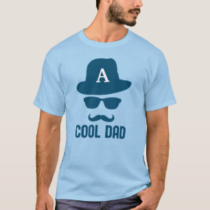 Cool Dad Best Dad Ever fun custom Monogram hat T-Shirt