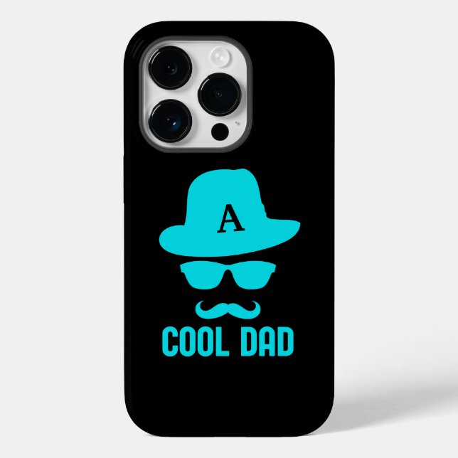 Cool Dad Best DAD Ever monogram initial funny Case-Mate iPhone Case (Back)