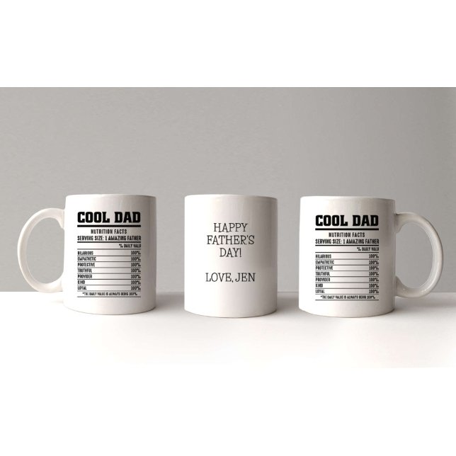 Cool Dad Black and White Father's Day Mug (Creator Uploaded)