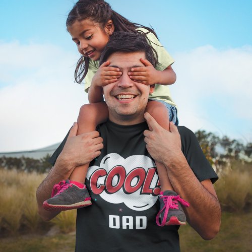 Cool Dad Comic Book Inspired Illustration T_Shirt