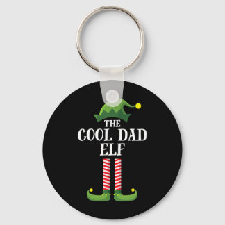 Cool Dad Elf Matching Family Group Christmas Party Keychain