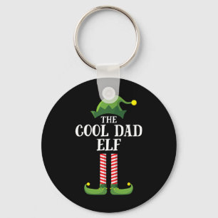 Cool Dad Elf Matching Family Group Christmas Party Keychain