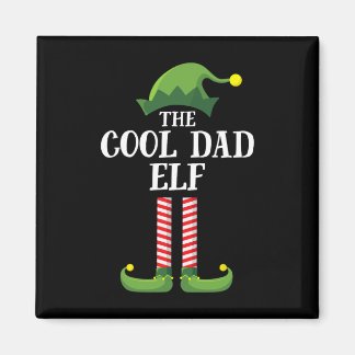 Cool Dad Elf Matching Family Group Christmas Party Magnet