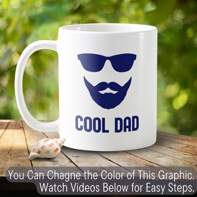 COOL DAD Love Dad Rugged Simple Minimalist Father Coffee Mug (Creator Uploaded)
