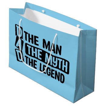 Cool Dad Man Myth Legend  Large Gift Bag by DoodlesHolidayGifts at Zazzle