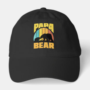 Cool Dad Papa bear word art  Hat