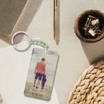 Cool Dad Photo Keychain<br><div class="desc">Cool, dad photo keychain makes a cute father's day gift or birthday gift for the dad in your life. Script and modern font displays a simple expression that says "I love you" daddy. Customize with your own photo on the front and back to create your own custom dad photo keychain...</div>