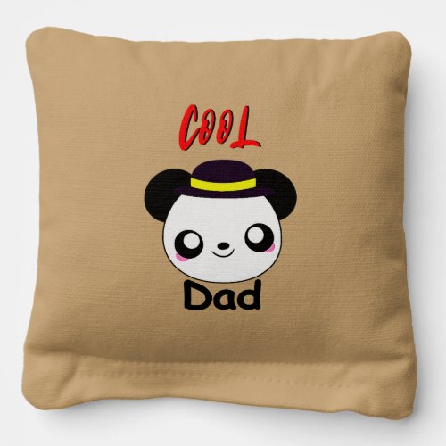 Cool Dad Polar Bear Panda Daddy Happy Fathers Day Cornhole Bags
