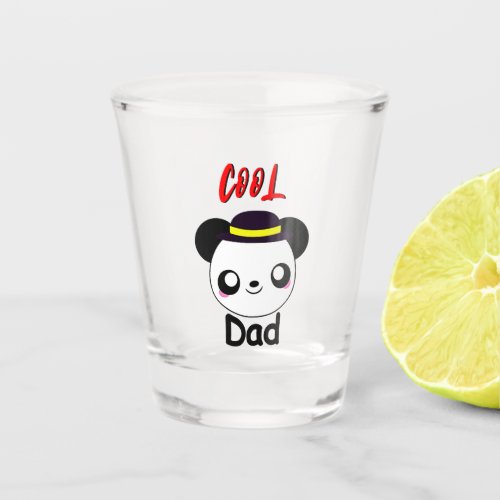 Cool Dad Polar Bear Panda Daddy Happy Fathers Day Shot Glass