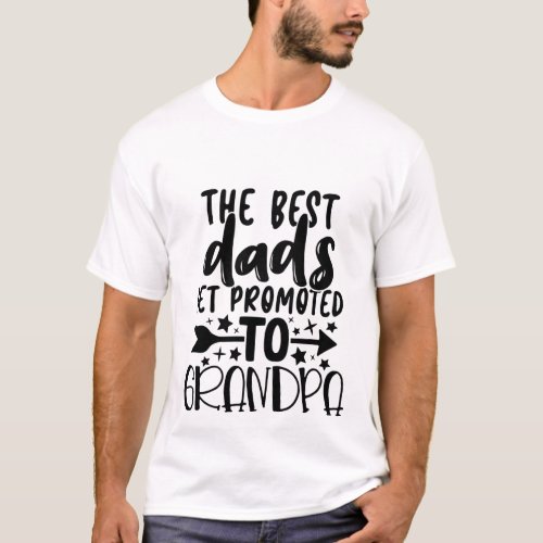 cool Dad promoted Grandpa word art T_Shirt