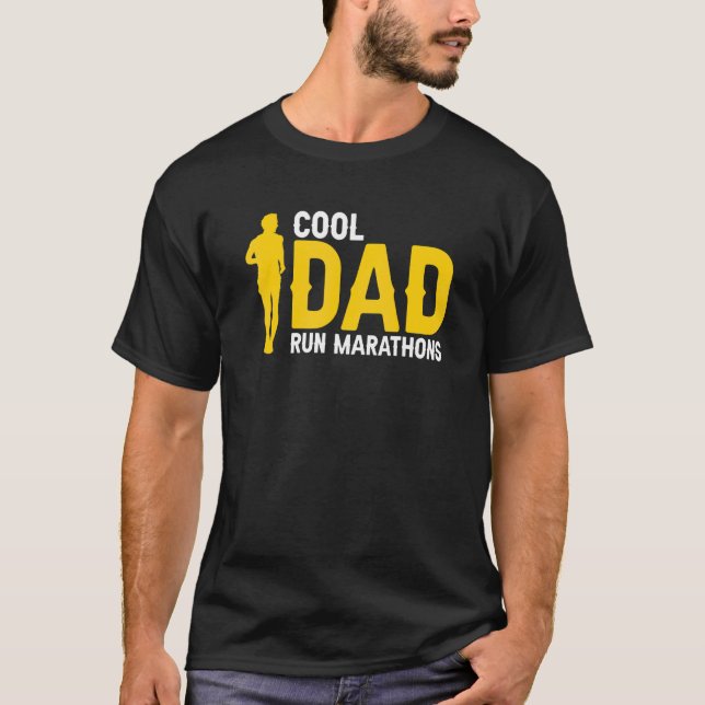 Cool DAD Run Marathons Awesome Runner For DADS Pre T-Shirt (Front)
