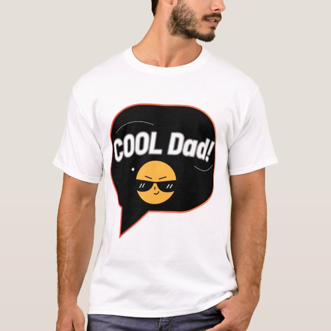 "Cool Dad" Smile Book Inspired Illustration T-Shirt (Front)