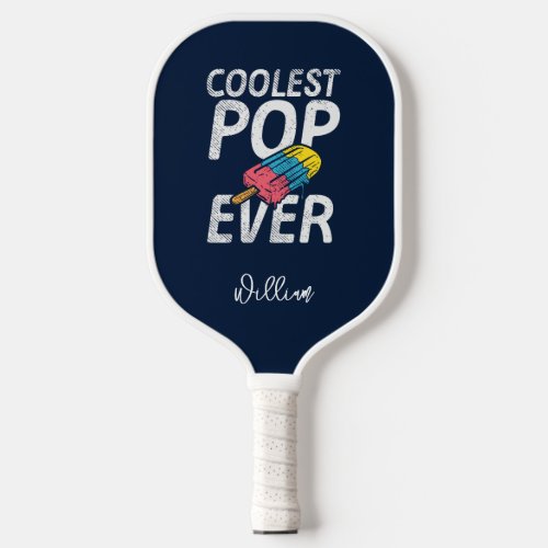 Cool Dad Summer Popsicle Personalized Pickleball Paddle